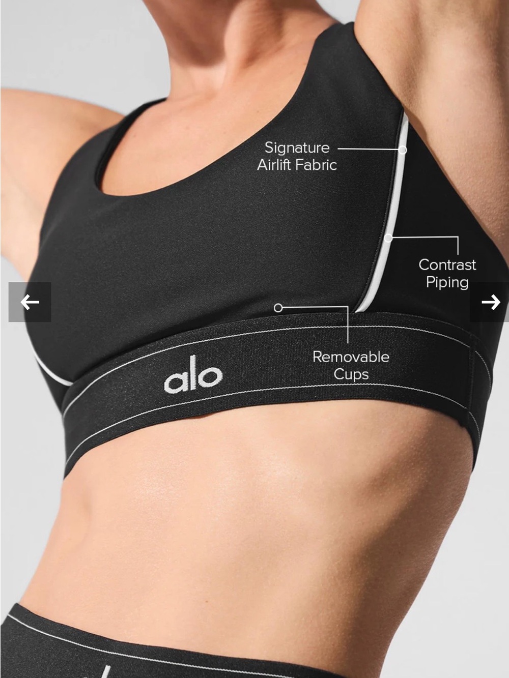 Alo , airlift suit up bra